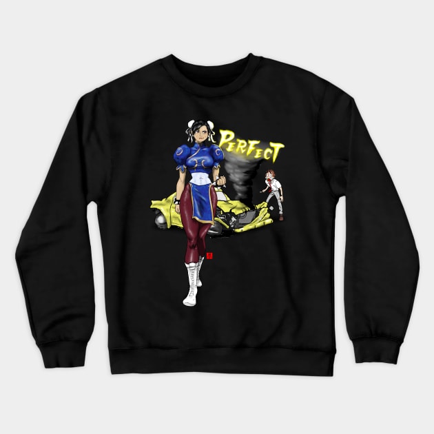 Chun Li... Perfect! Crewneck Sweatshirt by PickledGenius